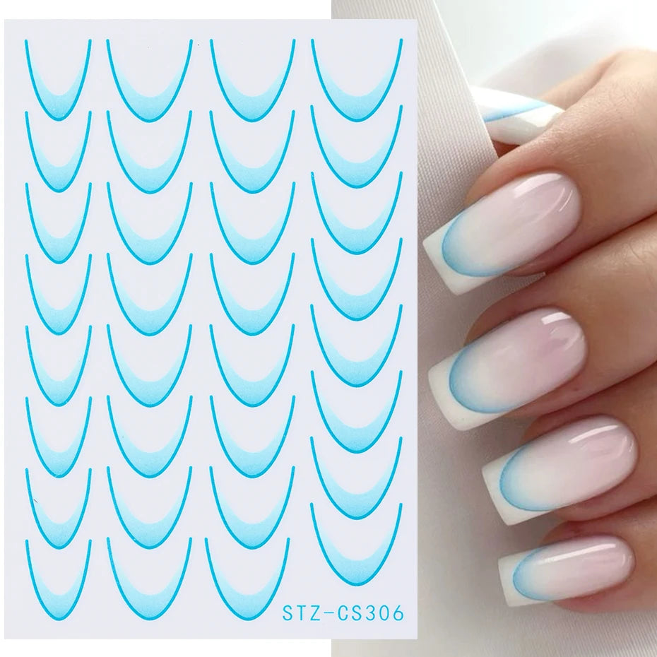 French Manicure Sticker