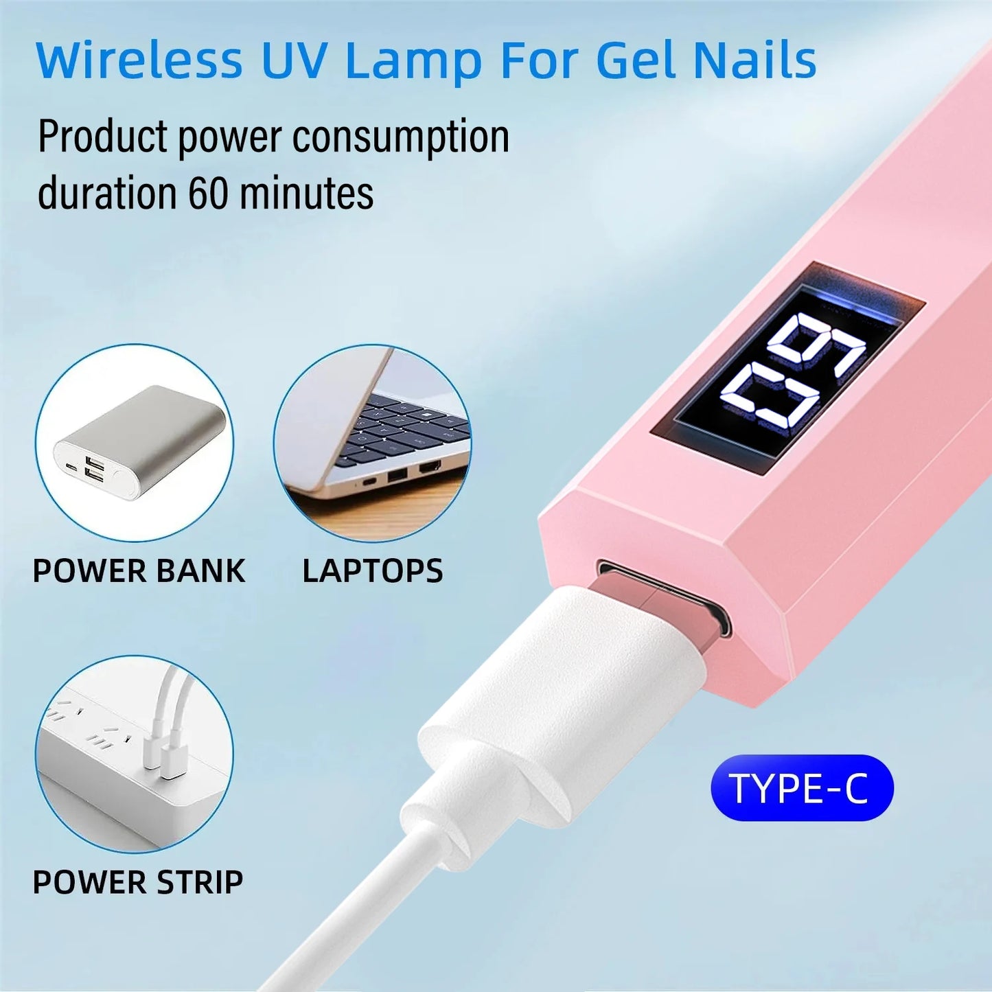 Portable Nail Dryer Lamp UV/LED